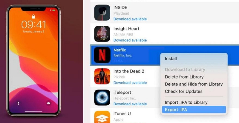 choose IPA | how to download netflix episodes on mac