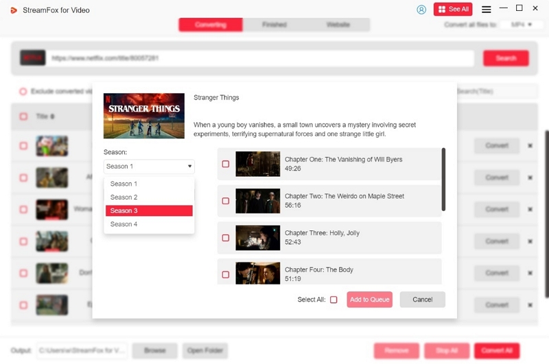 StreamFox Netflix Video Downloader 3 | how to download a show on Netflix on a laptop